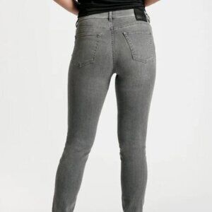 DUER Skinny Jeans Size 28 Gray Mid Rise Neutral Stretch Cotton Blend WFLK2